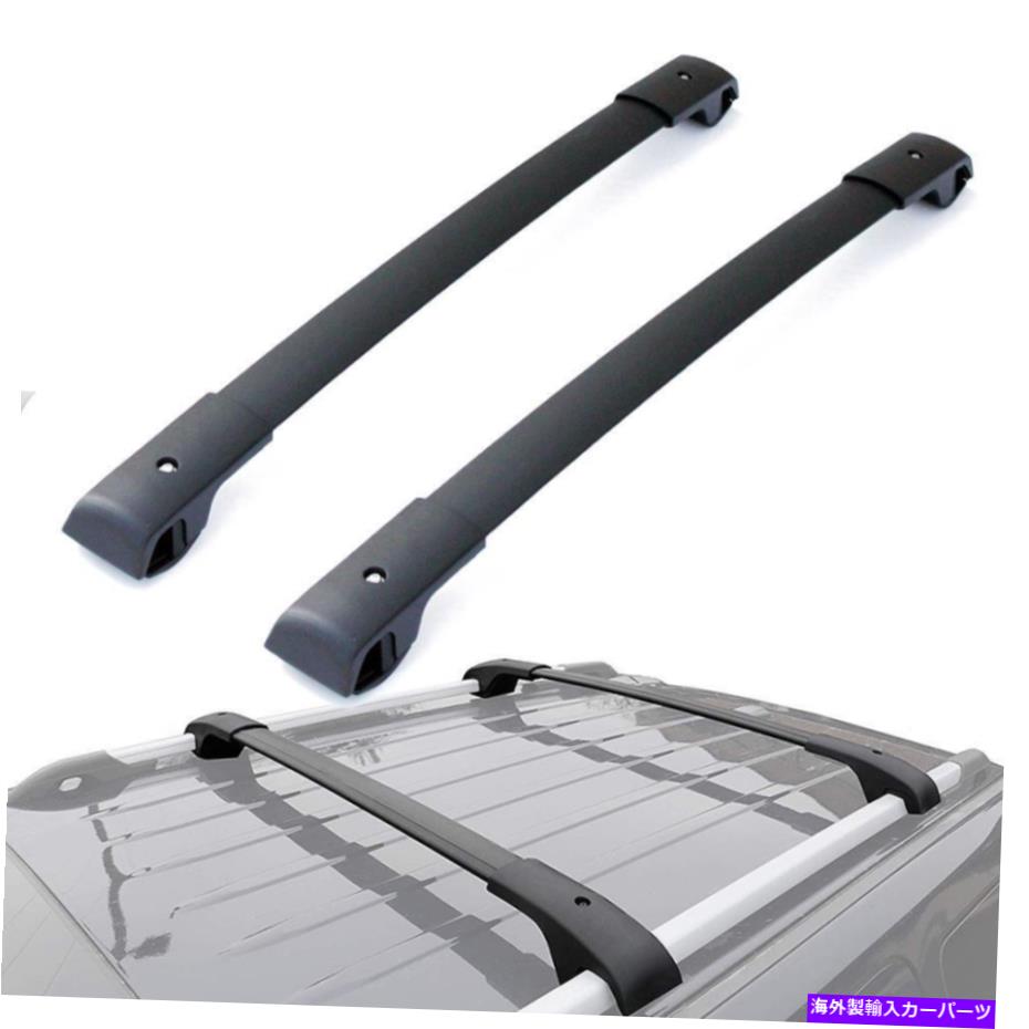クロスバー ルーフラッククロスバー荷物キャリアブラックアルミニウム14-19スバルフォレスター Roof Rack Cross Bars Luggage Carrier Black Aluminum for 14-19 Subaru Forester【並行輸入品】