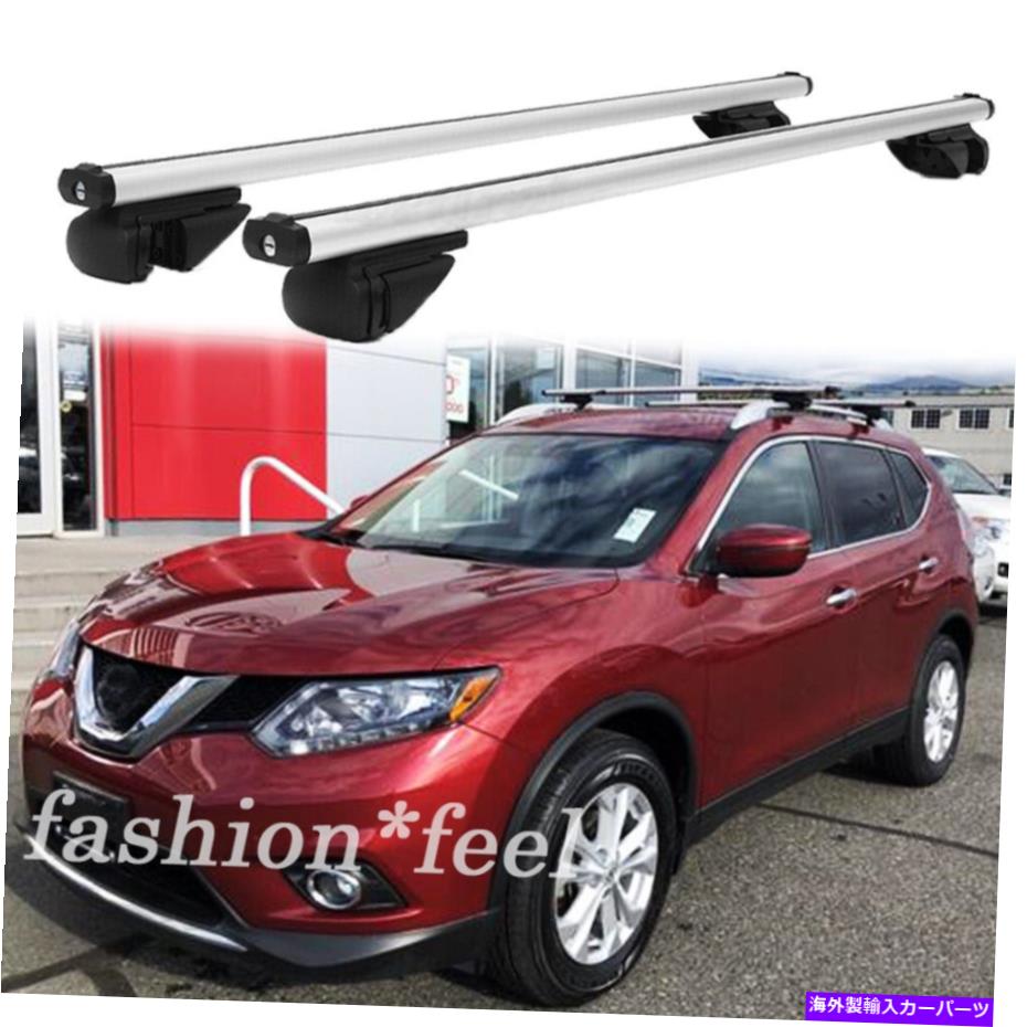 クロスバー 日産ローグ2014-2020 SUVルーフラッククロスバーレール荷物キャリアロック For Nissan Rogue 2014-2020 SUV Roof Rack Cross Bar Rail Luggage Carrier Lock【並行輸入品】