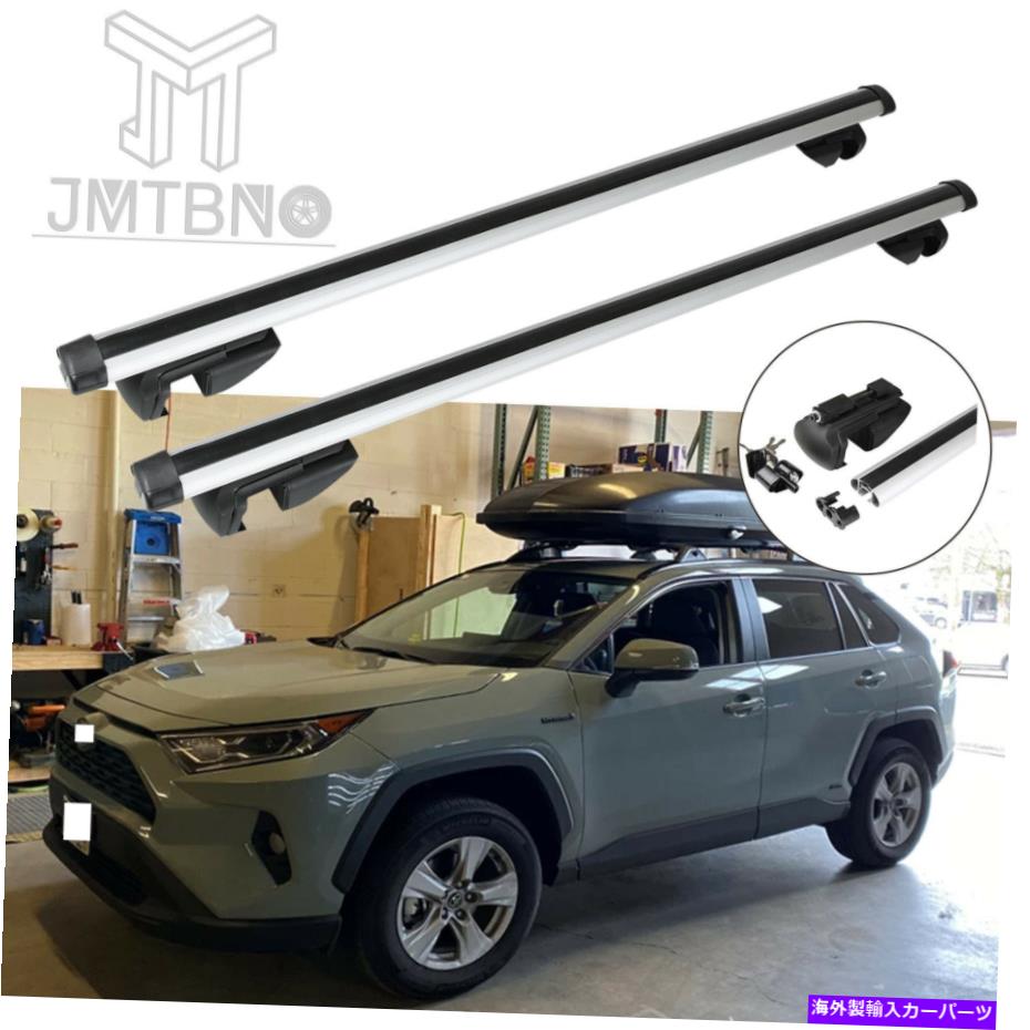 クロスバー トヨタRAV4用アルミニウムカールーフラッククロスバー荷物キャリアレールw/ロック For Toyota RAV4 Aluminum Car Roof Rack Cross Bar Luggage Carrier Rails w/Lock【並行輸入品】
