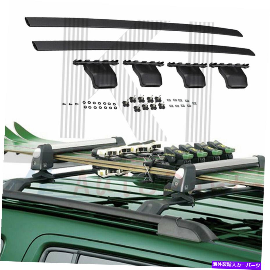 クロスバー 2009年から2015年のホンダパイロットのブラックルーフラッククロスバークロスバークロスバー荷物キャリア Black Roof Rack Cross Bar Crossbars Luggage Carrier For 2009-2015 Honda Pilot【並行輸入品】