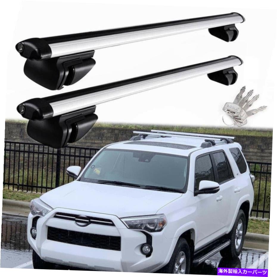 クロスバー トトヤ4Runner 2001-2022のルーフラッククロスバー荷物キャリアアルミニウムシルバー Roof Rack Cross Bar Luggage Carrier Aluminum Silver For Totoya 4Runner 2001-2022【並行輸入品】