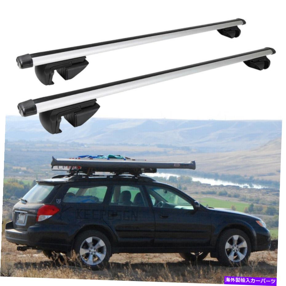 クロスバー スバルアウトバックワゴン2000-09ルーフラッククロスバーアルミニウム荷物キャリア For Subaru Outback Wagon 2000-09 Roof Rack Cross Bar Aluminium Luggage Carrier【並行輸入品】