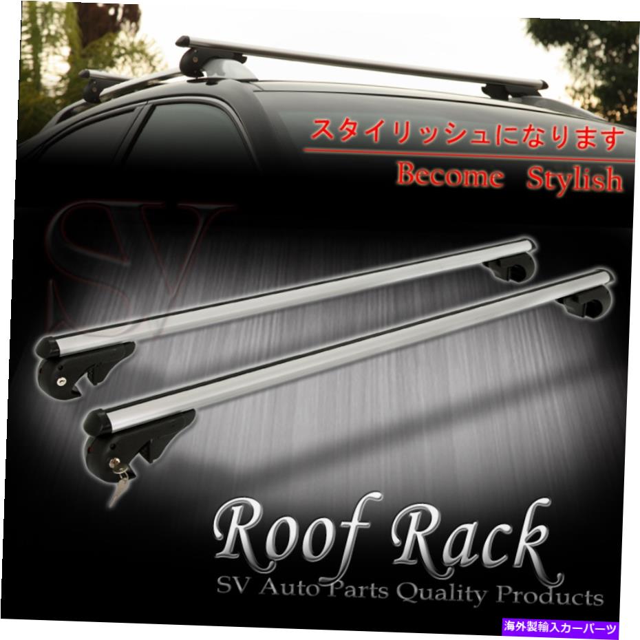 クロスバー フィットシボレールーフラックキーロッククロスバートップレールマウントアルミニウム貨物キャリア Fit Chevy Roof Rack Key Lock Cross Bar Top Rail Mount Aluminum Cargo Carrier【並行輸入品】