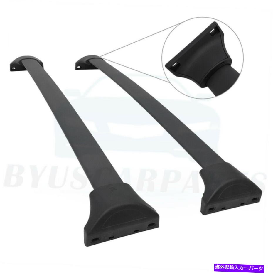 クロスバー 2018-2020のトップルーフラッククロスバーホンダオデッセイ3.5Lアルミニウムブラックカーゴ Top Roof Rack Cross Bar For 2018-2020 Honda Odyssey 3.5L Aluminum Black Cargo【並行輸入品】