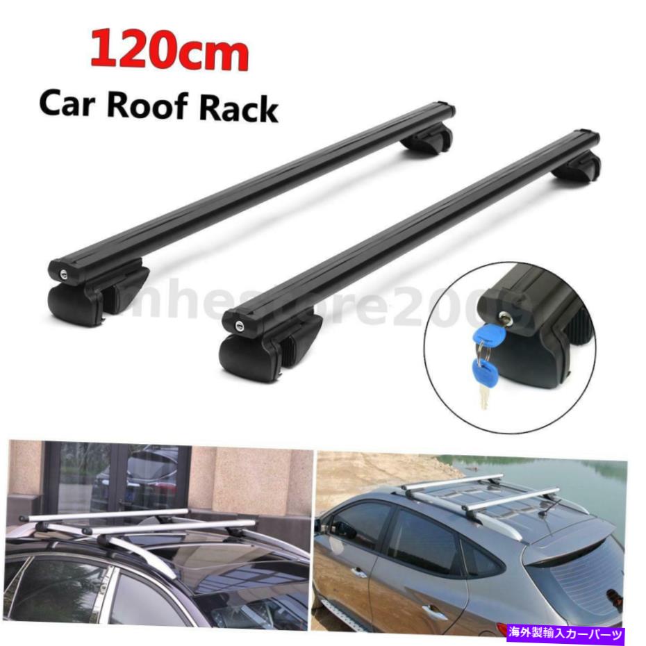 クロスバー 48 ''カートップ荷物ルーフラッククロスバーキャリアアンチ盗難アルミニウム調整可能 48'' Car Top Luggage Roof Rack Cross Bar Carrier Anti Theft Aluminum Adjustable【並行輸入品】