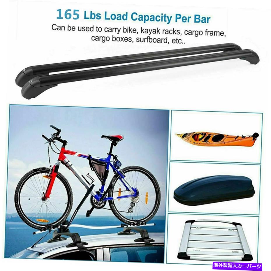 クロスバー ルーフラッククロスバールーフサイドレールのないほとんどの車両用に調整可能 Roof Rack Cross Bar Universal Adjustable For Most Vehicle Without Roof Side Rail【並行輸入品】