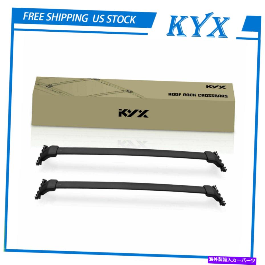 クロスバー 2009-2015ホンダパイロットブラックアルミニウムルーフラックサイドレール荷物クロスバー For 2009-2015 Honda Pilot Black Aluminum Roof Rack Side Rail Luggage Cross Bar【並行輸入品】