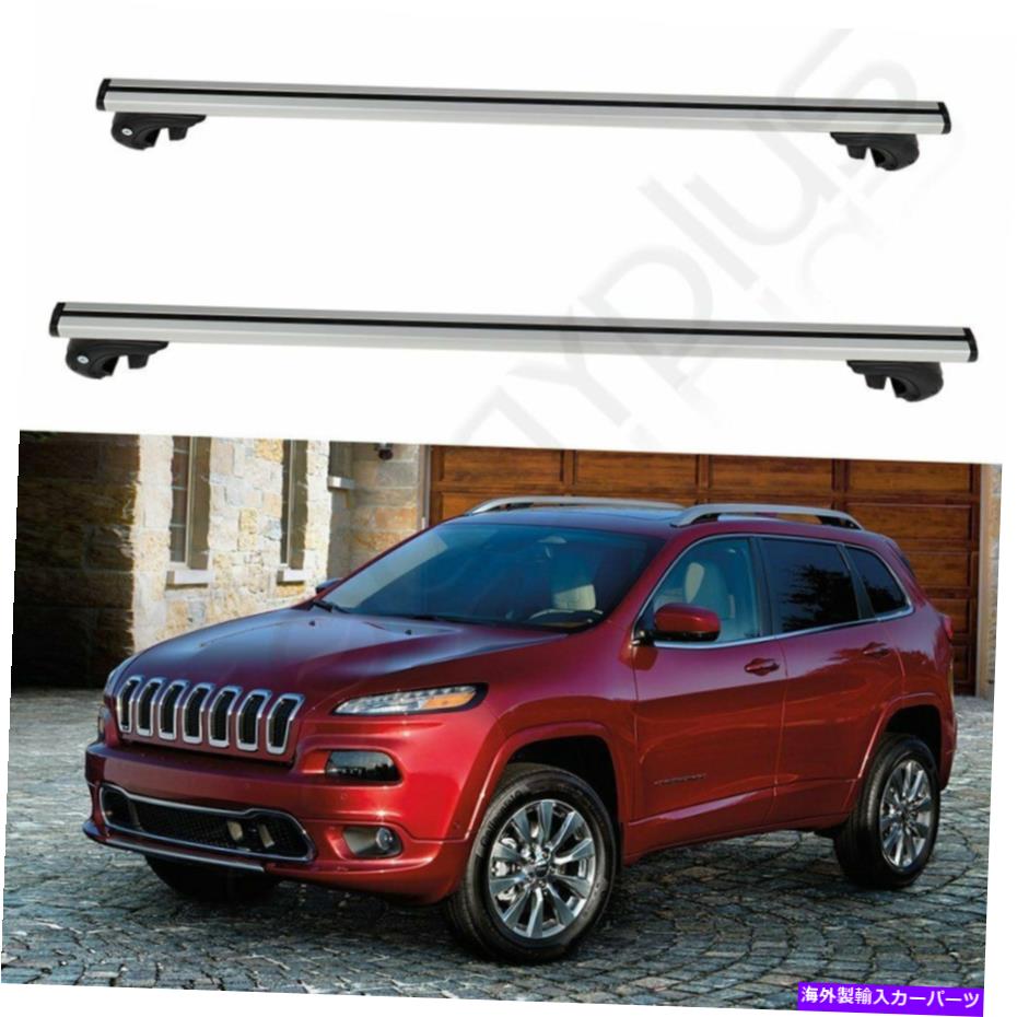 クロスバー 2016-2017のジープチェロキーアルミニウムルーフラッククロスバーアンチ盗難ロックnew For 2016-2017 Jeep Cherokee Aluminum Roof Rack Cross Bars Anti-theft Lock NEW【並行輸入品】
