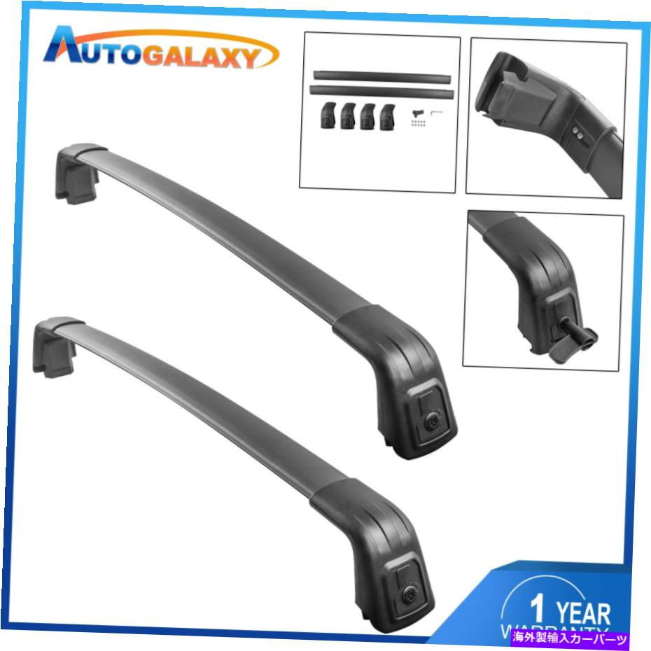 クロスバー セット（2）16-20 Kia Sportage用のアルミニウムルーフ鉄道ラッククロスバー荷物キャリア Set(2) Aluminum Roof Rail Rack Cross Bar Luggage Carrier For 16-20 KIA Sportage【並行輸入品】