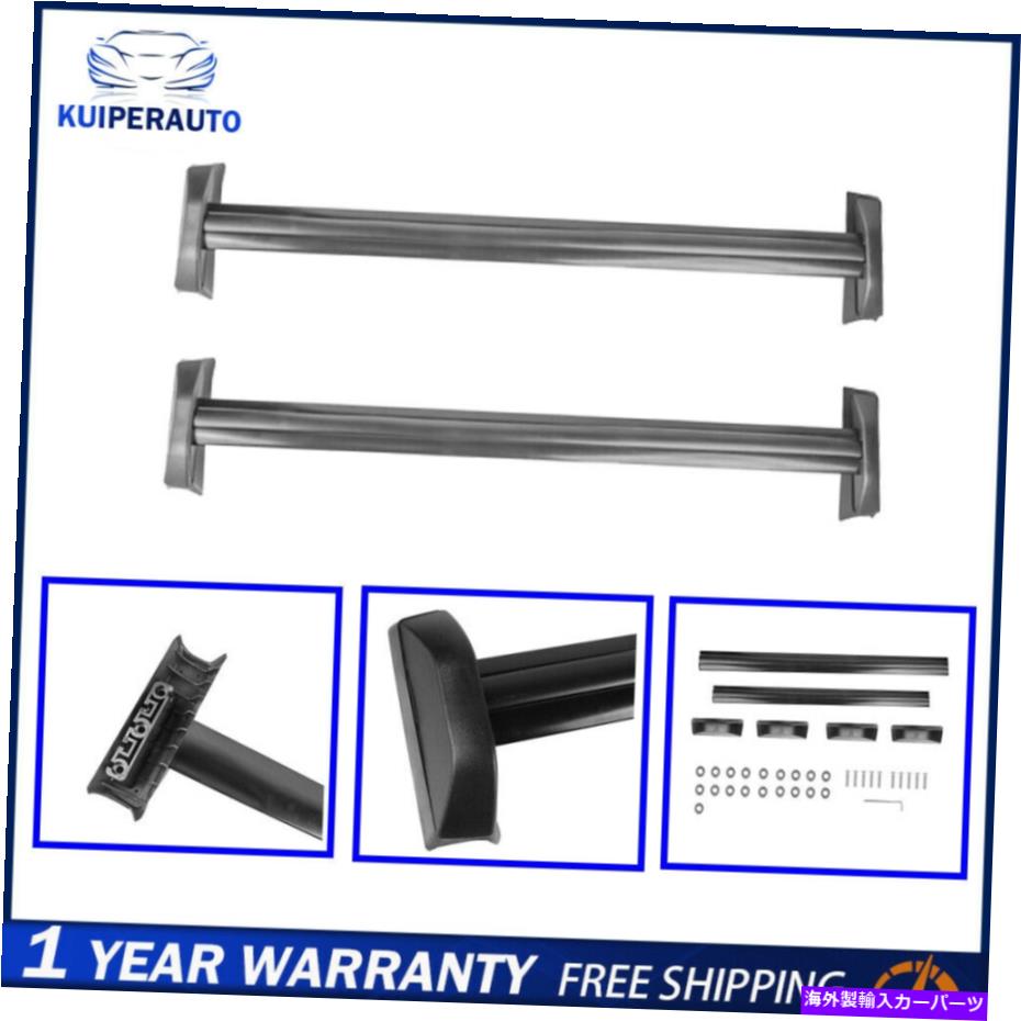 クロスバー R 02-06ホンダCRV CR-V 2.4Lブラックの2xトップ荷物キャリールーフラッククロスバークロスバー 2X Top Luggage Carrie Roof Rack Cross Bar For r 02-06 Honda CRV CR-V 2.4L Black【並行輸入品】