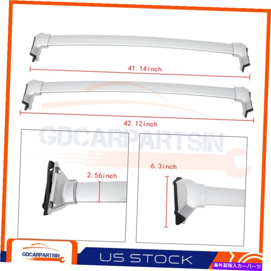 クロスバー 2017-2019ホンダCRV CR-Vシルバールーフラッククロスバー荷物キャリアクロスバー For 2017-2019 Honda CRV CR-V Silver Roof Rack Cross Bar Luggage Carrier Crossbar【並行輸入品】