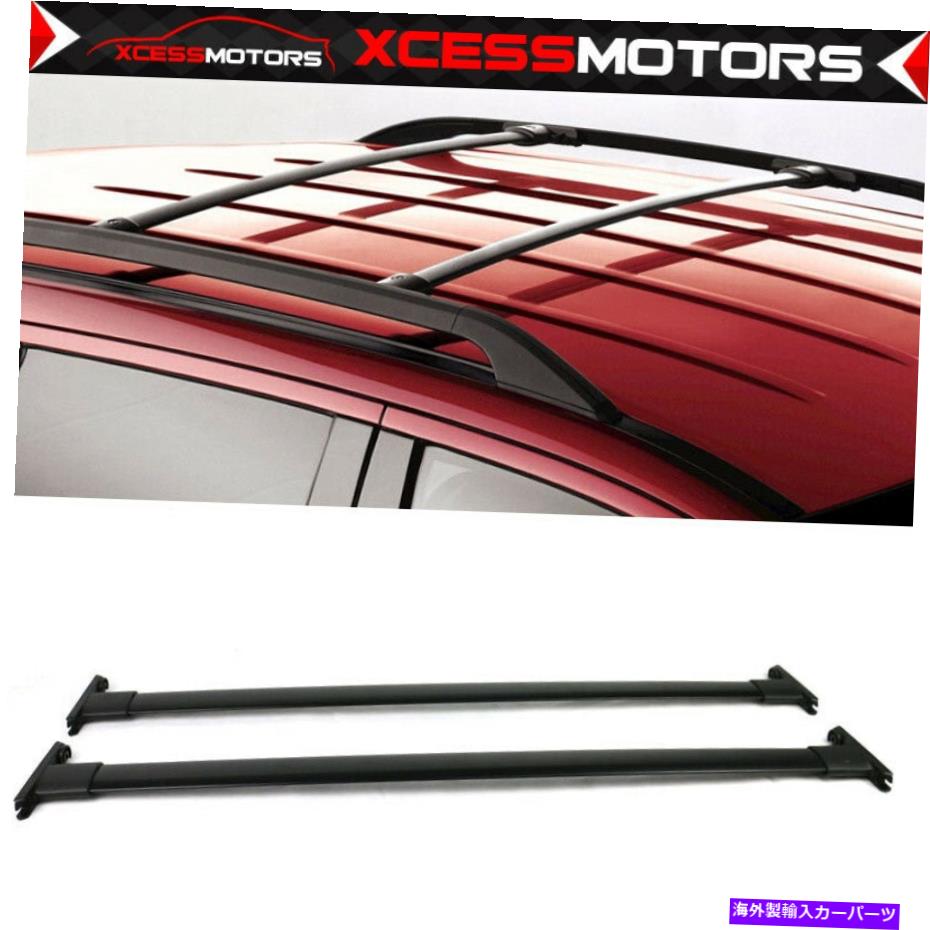 クロスバー フィット11-15フォードエクスプローラールーフラッククロスバーペアブラック Fits 11-15 Ford Explorer Roof Rack Cross Bar Pair Black【並行輸入品】 43,901円