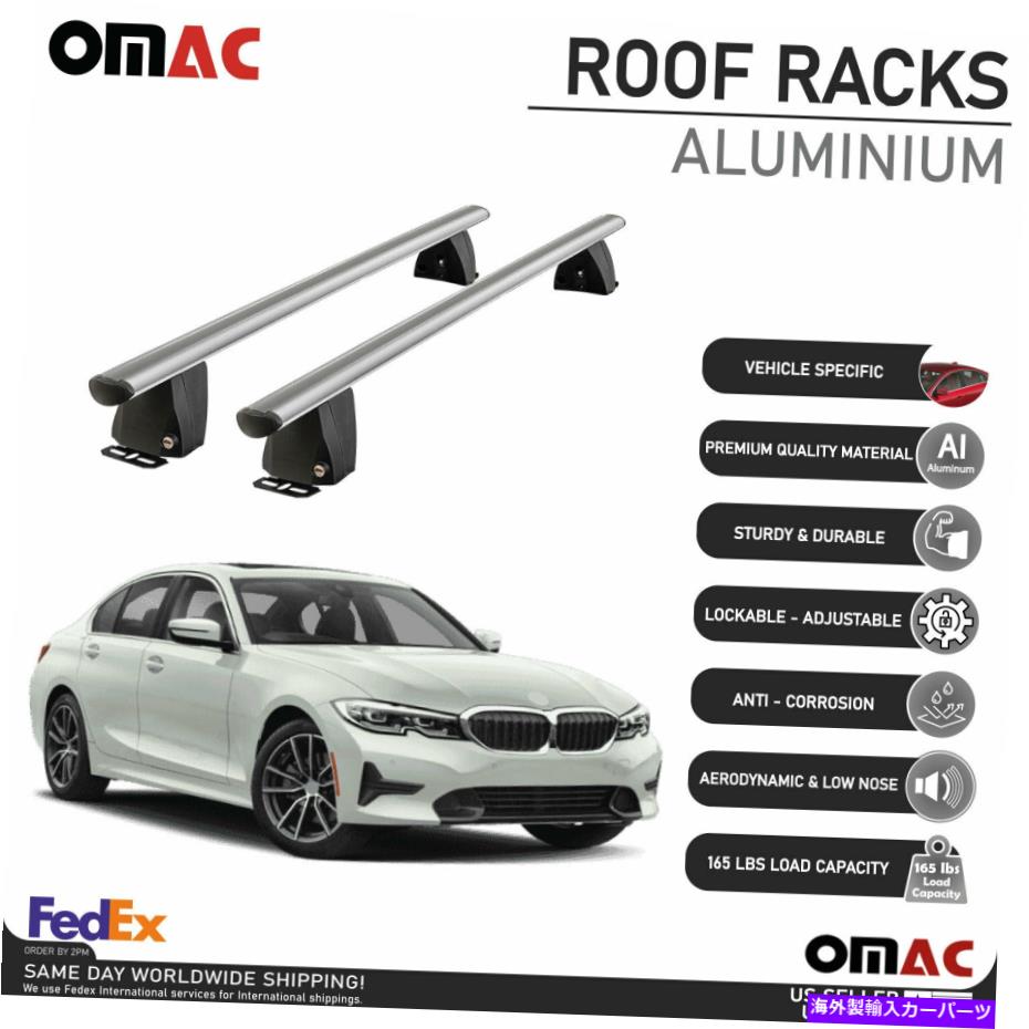 クロスバー BMW 3シリーズセダン2019-2022の固定点クロスバールーフラックキャリアレール Fixed Point Cross Bar Roof Rack Carrier Rail For BMW 3 Series Sedan 2019-2022【並行輸入品】