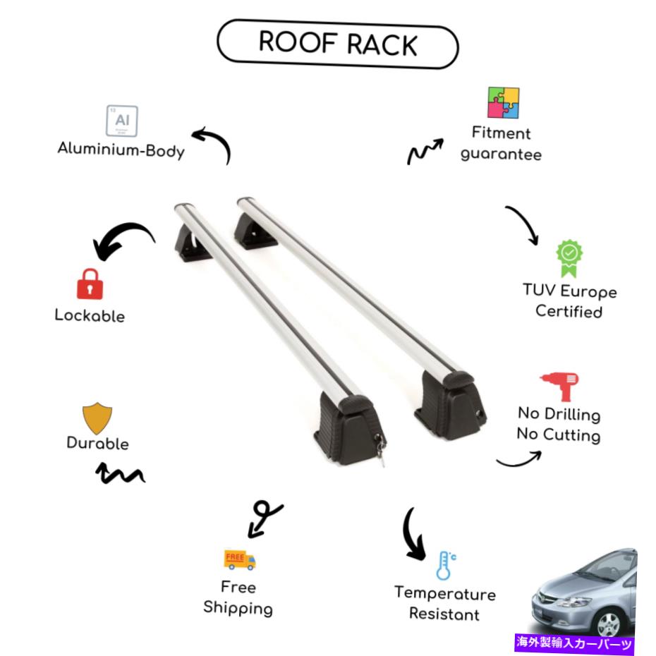 クロスバー ホンダシティセダン2003に設定された裸のルーフラッククロスバー - アップ Bare Roof Rack Cross Bars Set for Honda City Sedan 2003 - Up【並行輸入品】 56,628円