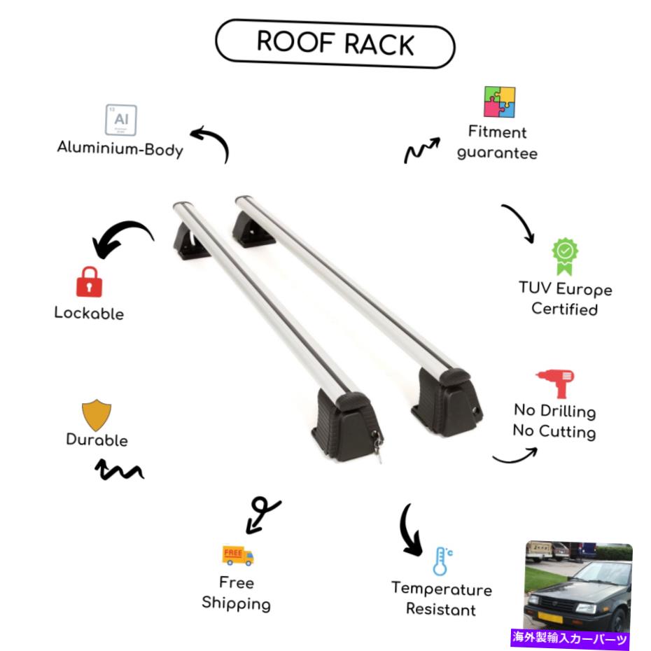 クロスバー イーグルVista 3 -Door 1989-1992に設定された裸のルーフラッククロスバー Bare Roof Rack Cross Bars Set for Eagle Vista 3-Door 1989 - 1992【並行輸入品】