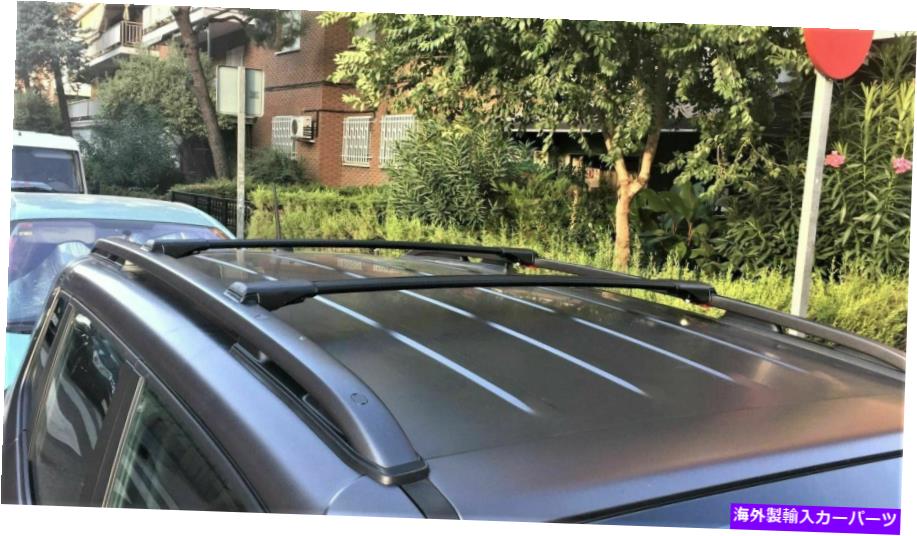 クロスバー VW Jetta SportWagen 2009-2015ルーフラッククロスバーブラックセット Fits VW Jetta SportWagen 2009-2015 Roof Racks Cross Bars Black Set【並行輸入品】