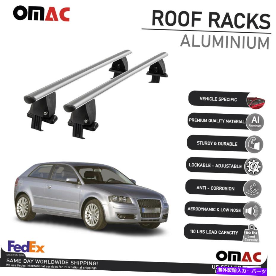 クロスバー アウディA3 3DOORハッチバック2004-2012の滑らかなルーフラッククロスバー荷物キャリア Smooth Roof Rack Cross Bar Luggage Carrier For Audi A3 3Door Hatchback 2004-2012【並行輸入品】