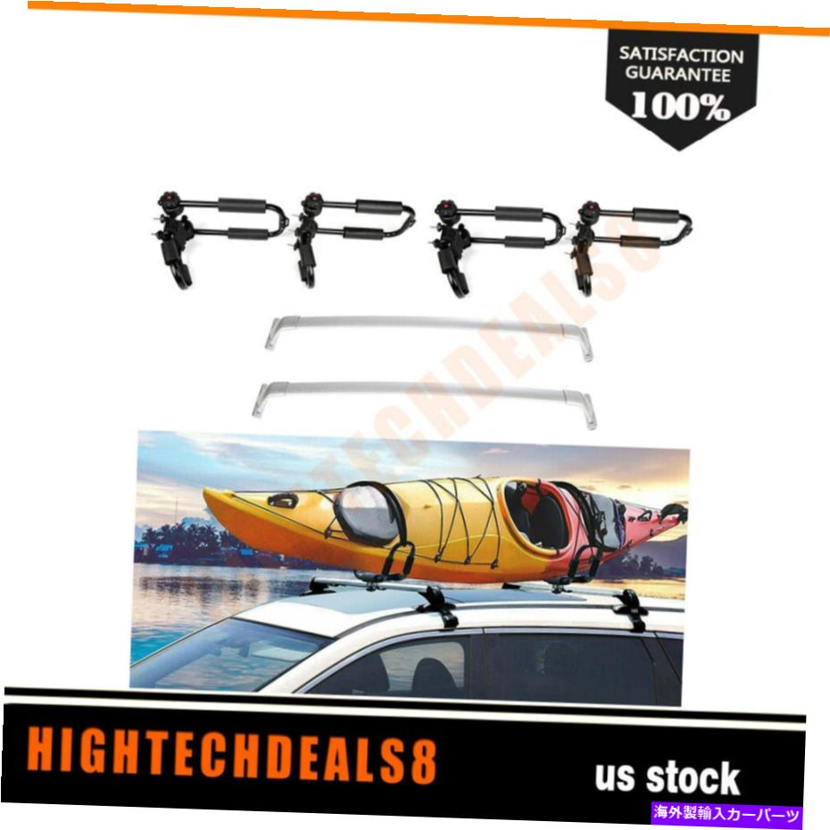 クロスバー ペアシルバールーフラッククロスバー14-18インフィニティQX60 jx35 w/ 4x kayakラック Pair Silver Roof Rack Cross Bar For 14-18 Infiniti QX60 JX35 w/ 4x Kayak Racks【並行輸入品】