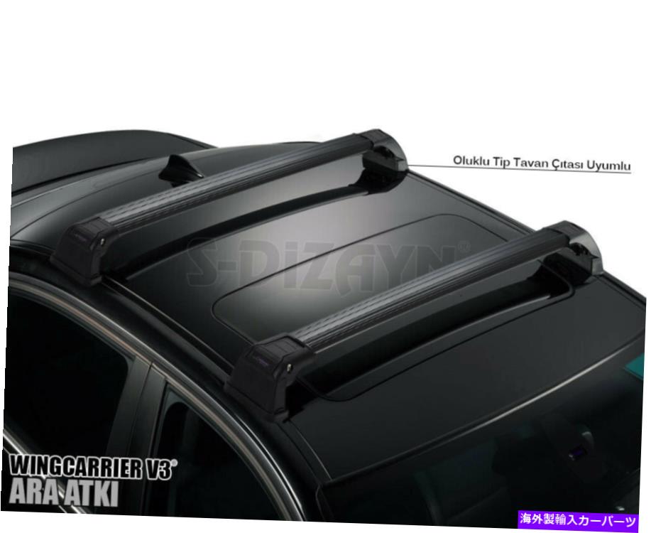 クロスバー スバルXV 2012-2018アルミニウムトップルーフラッククロスバークロスレールブラックロック可能 SUBARU XV 2012-2018 ALUMINUM TOP ROOF RACK CROSS BAR CROSS RAILS BLACK LOCKABLE【並行輸入品】