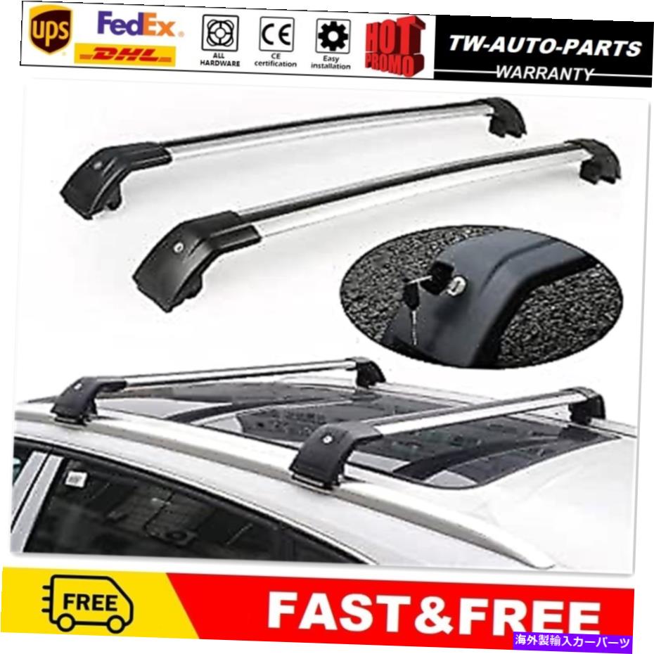 クロスバー Mitsubishi Outlander 2022ロック可能なルーフレールラッククロスバークロスバーに適しています Fits for Mitsubishi Outlander 2022 Lockable Roof Rail Rack Cross Bar Crossbar【並行輸入品】