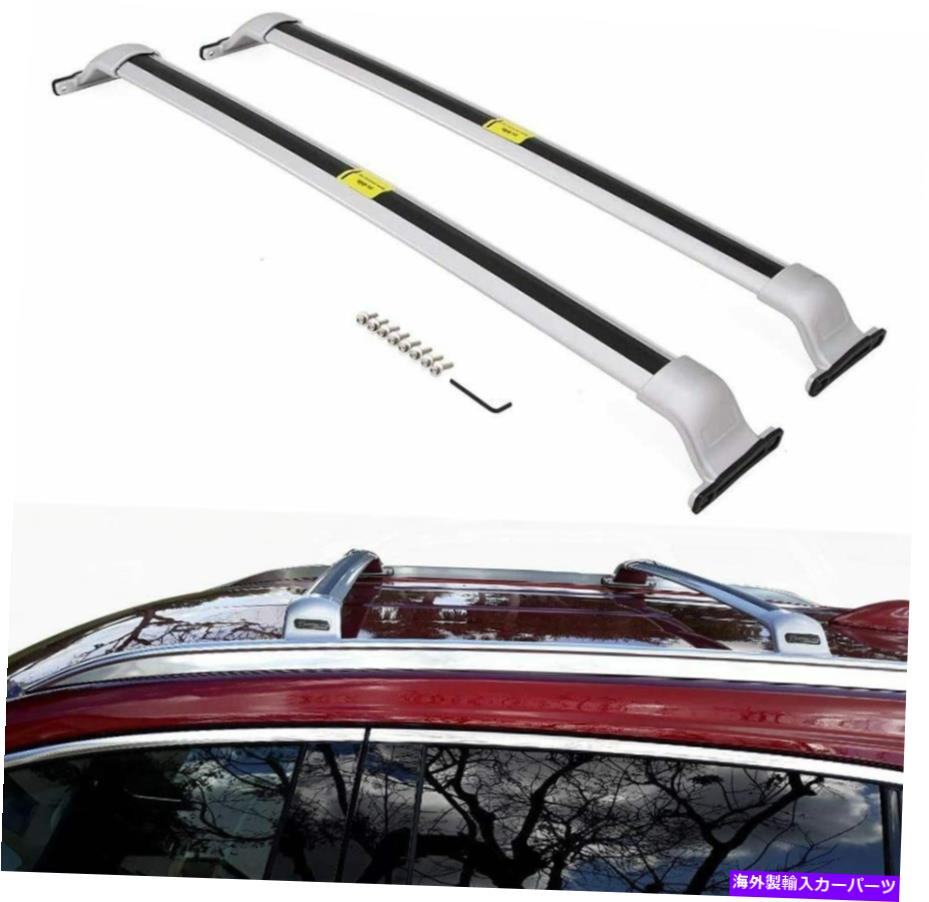 クロスバー Cadillac XT6 2019-2021アルミニウムルーフレールラッククロスバークロスバーに適した2PC 2Pcs Fit for Cadillac XT6 2019-2021 Aluminum Roof Rail Rack Cross Bar Crossbars【並行輸入品】