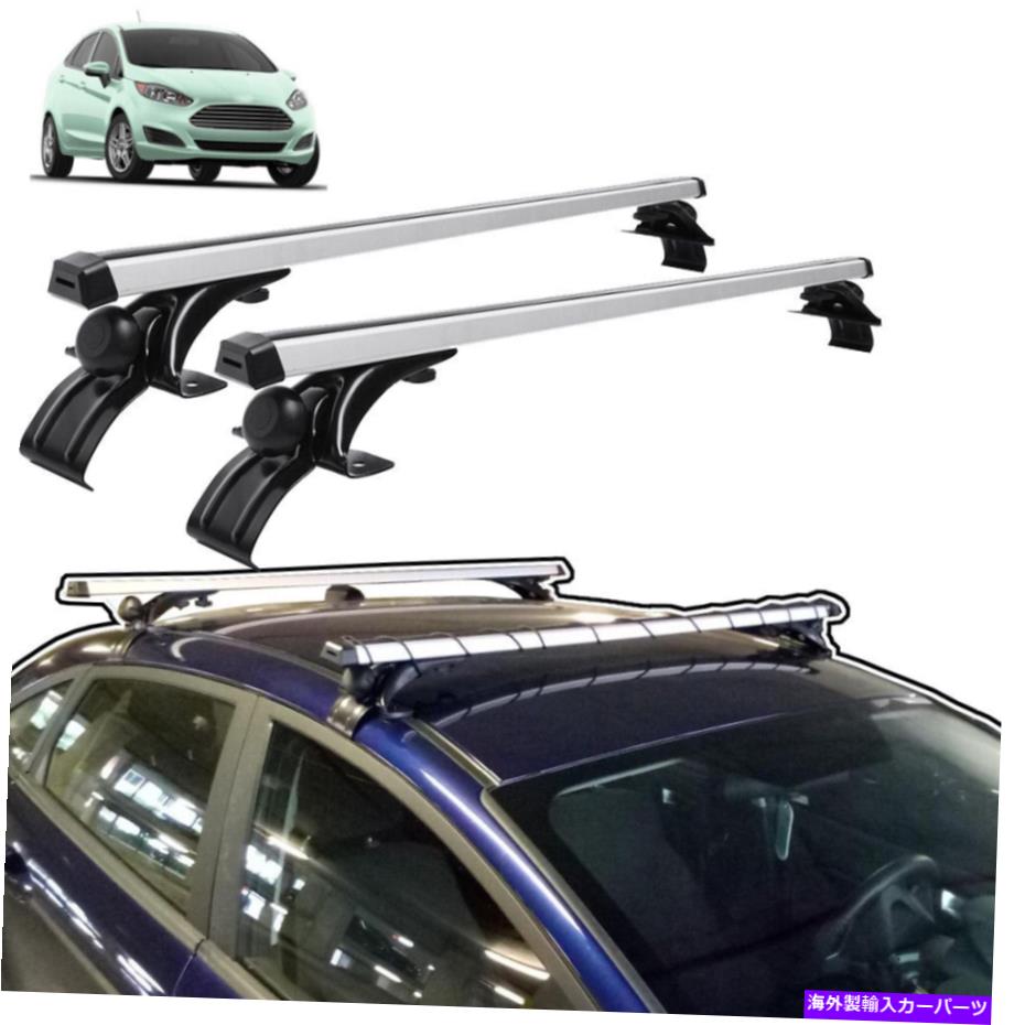 クロスバー フォードフィエスタフォーカスエクスプローラーユニバーサル用のカールーフラッククロスバー荷物キャリア Car Roof Rack Cross Bar Luggage Carrier for FORD Fiesta Focus Explorer Universal【並行輸入品】