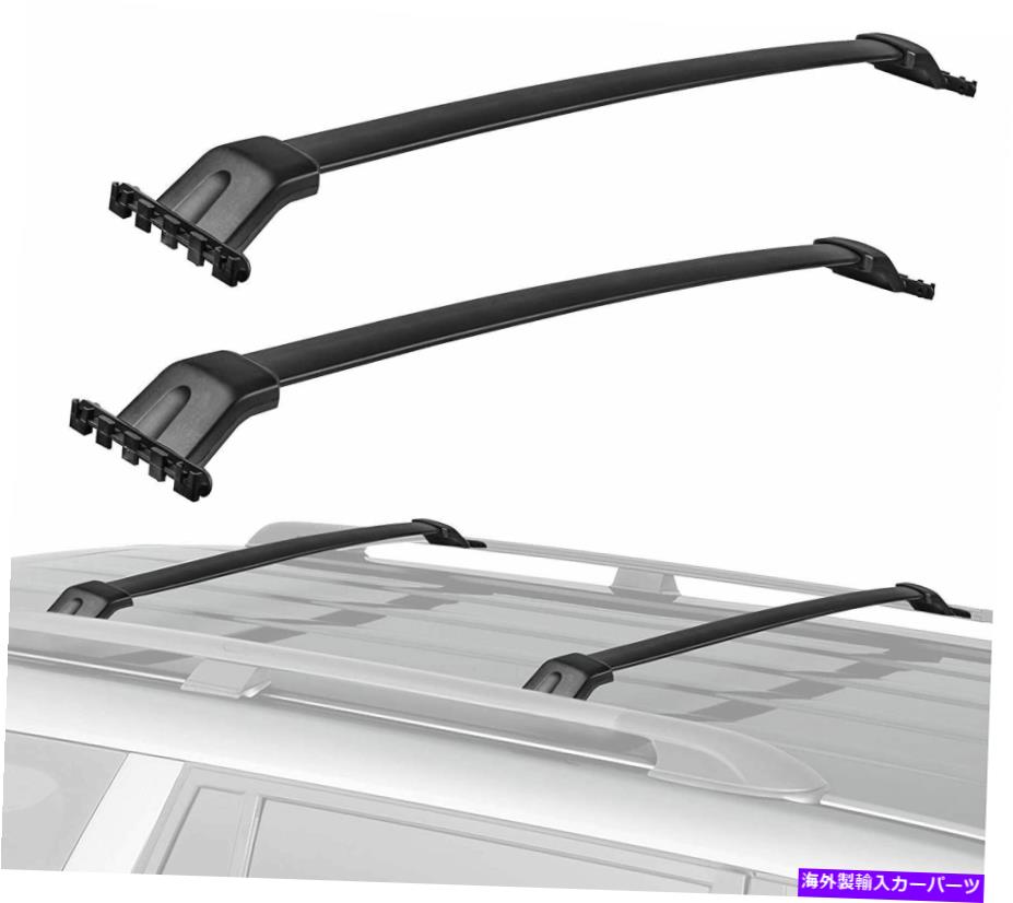 クロスバー ホンダパイロット2009-2015アルミニウムルーフレールラッククロスバークロスバーに適している2PCS 2Pcs Fits for Honda Pilot 2009-2015 Aluminum Roof Rail Rack Cross Bars Crossbar【並行輸入品】