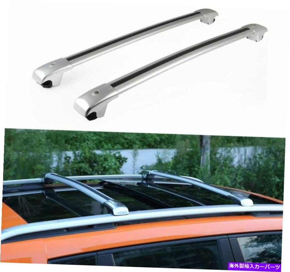 クロスバー 2PCSアルミニウムルーフレールラッククロスバーJeep Renegade 2015-2020にフィットするクロスバー 2Pcs Aluminum Roof Rail Rack Cross Bars Crossbar Fit for Jeep Renegade 2015-2020【並行輸入品】