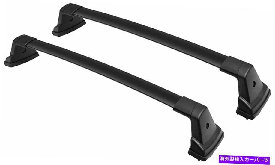 クロスバー 2020年から2022年のルーフラックKia Soul Cross Bar荷物キャリアカーゴレールブラック Roof Rack for 2020-2022 KIA Soul Cross Bar Luggage Carrier Cargo Rails Black【並行輸入品】