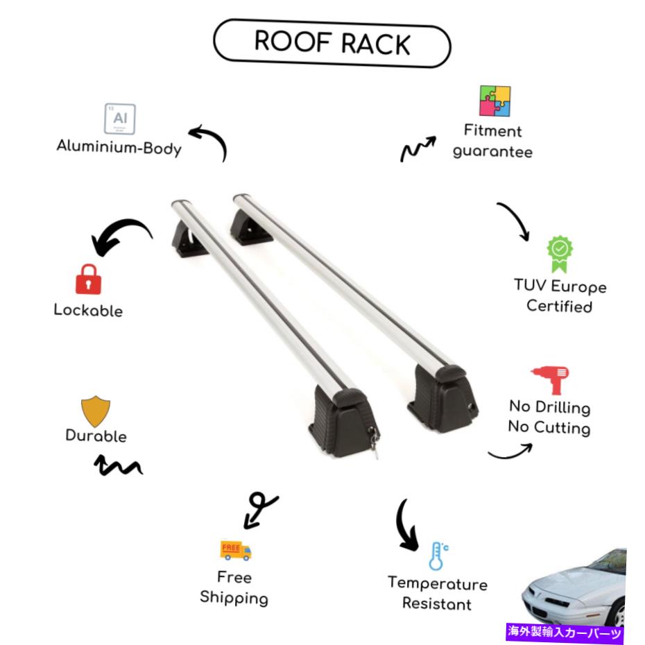 クロスバー ポンティアックグランプリ4ドア1988-1996に設定された裸のルーフラッククロスバー Bare Roof Rack Cross Bars Set for Pontiac Grand Prix 4-Door 1988 - 1996【並行輸入品】