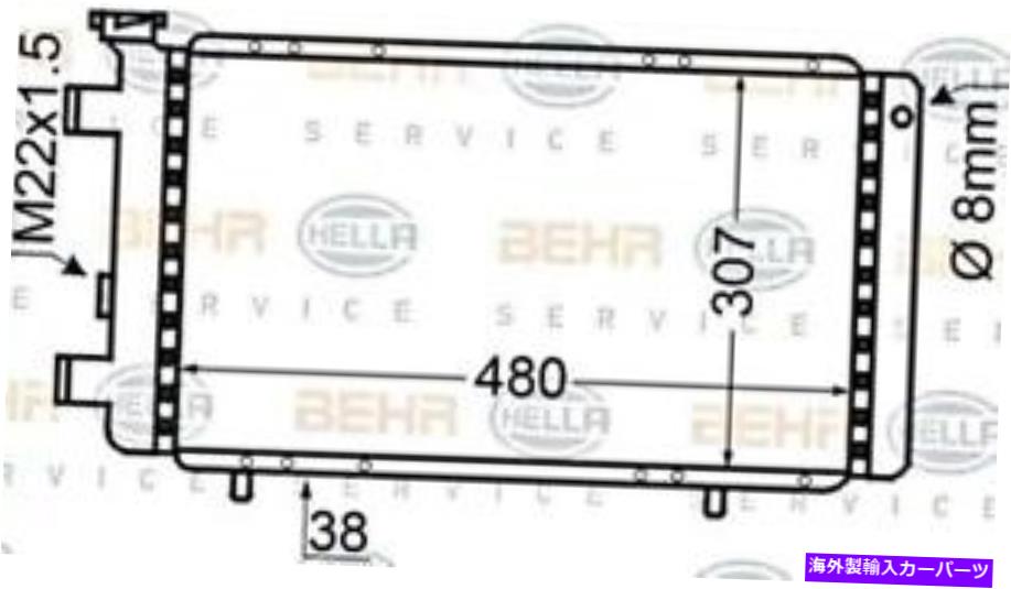 Radiator Behrエンジン冷却ラジエーターはルノー18可変フエゴバス7700657109に適合します BEHR Engine Cooling Radiator Fits RENAULT 18 Variable Fuego Bus 7700657109【並行輸入品】
