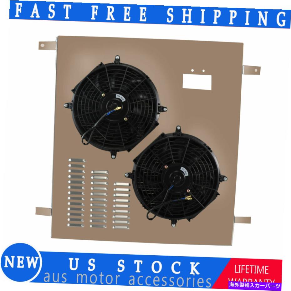 Radiator 2003-2009 Dodge RAM 2500 3500 5.9L 6.7Lピックアップのアルミニウムラジエーターシュラウドファン Aluminum Radiator Shroud Fans For 2003-2009 Dodge Ram 2500 3500 5.9L 6.7L PICKUP【並行輸入品】