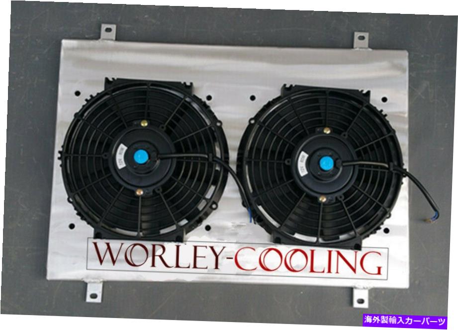 Radiator アルミニウムラジエーターファンシュラウドフィット1979-1993フォードマスタングと2人のファンと Aluminum Radiator Fan Shroud fit for 1979-1993 FORD MUSTANG with 2 Fans new【並行輸入品】