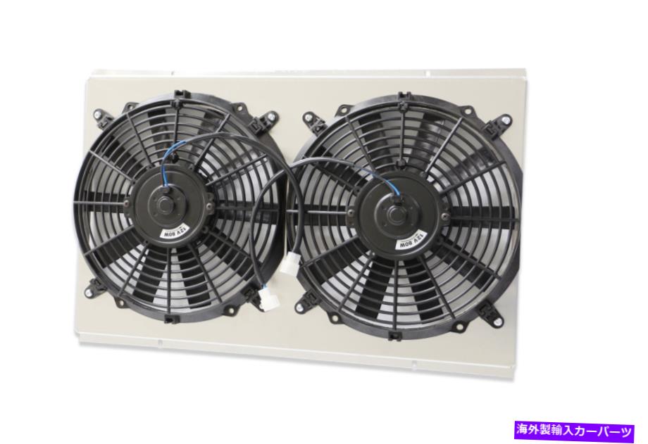 Radiator アルミニウムラジエーターシュラウド+ファンフィット82-02シボレーS10/ブレザー/コルベットスモールブロックV8 Aluminum Radiator Shroud+Fan Fit 82-02 CHEVY S10/BLAZER/CORVETTE SMALL BLOCK V8【並行輸入品】