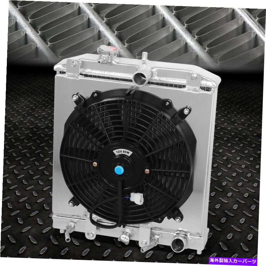 Radiator 94-00の場合、EG/EH/EJ/EM/DC 2列アルミニウムコアレーシングラジエーター+12Vファンシュラウド FOR 94-00 EG/EH/EJ/EM/DC AT 2-ROW ALUMINUM CORE RACING RADIATOR+12V FAN SHROUD【並行輸入品】