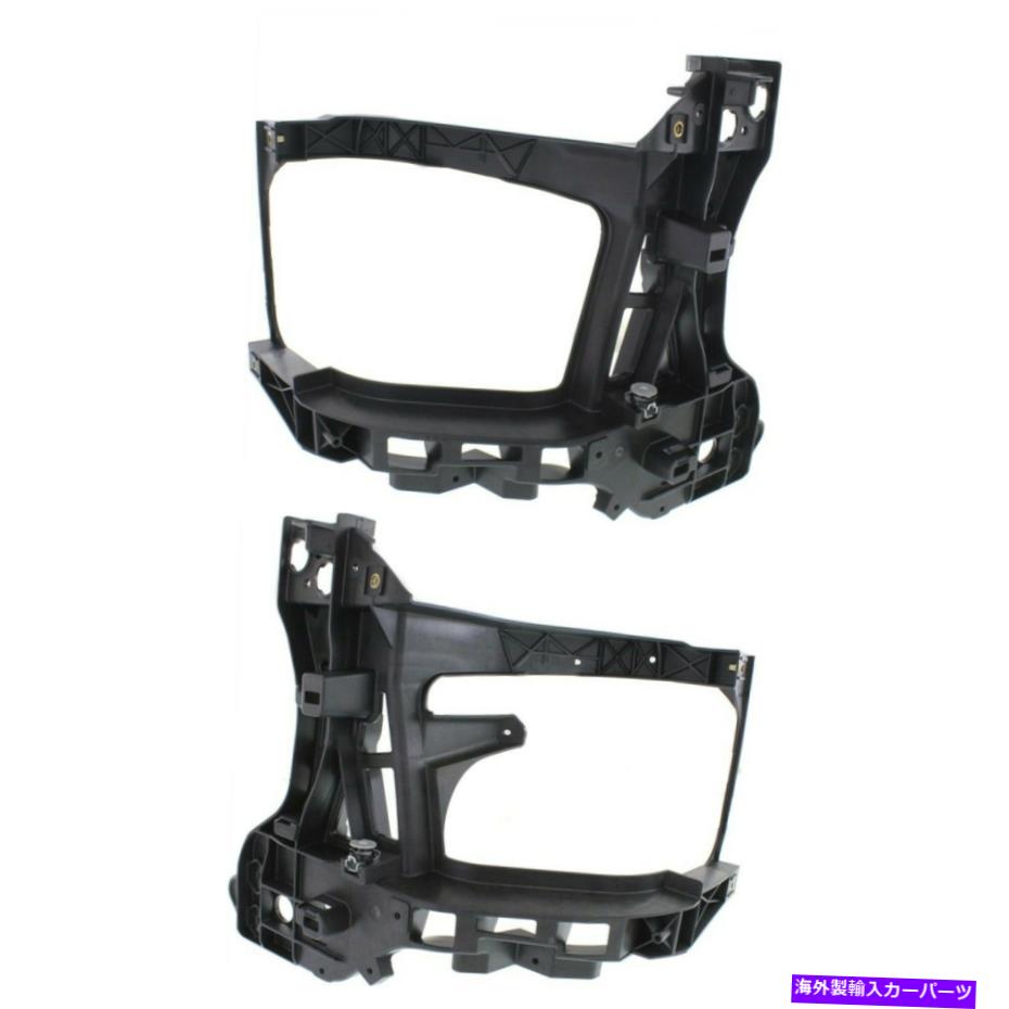 Radiator 2014-2016 RAM 1500 2サイドパネルのブラックセットの左＆右ラジエーターサポート Left & Right Radiator Support For 2014-2016 Ram 1500 Black Set of 2 Side panel【並行輸入品】
