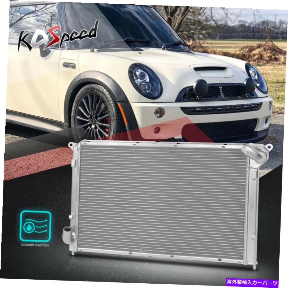 Radiator 02-08ミニクーパーS 1.6L R52 R53の2列コアアルミニウムレーシング冷却ラジエーター 2-Row Core Aluminum Racing Cooling Radiator for 02-08 Mini Cooper S 1.6L R52 R53【並行輸入品】