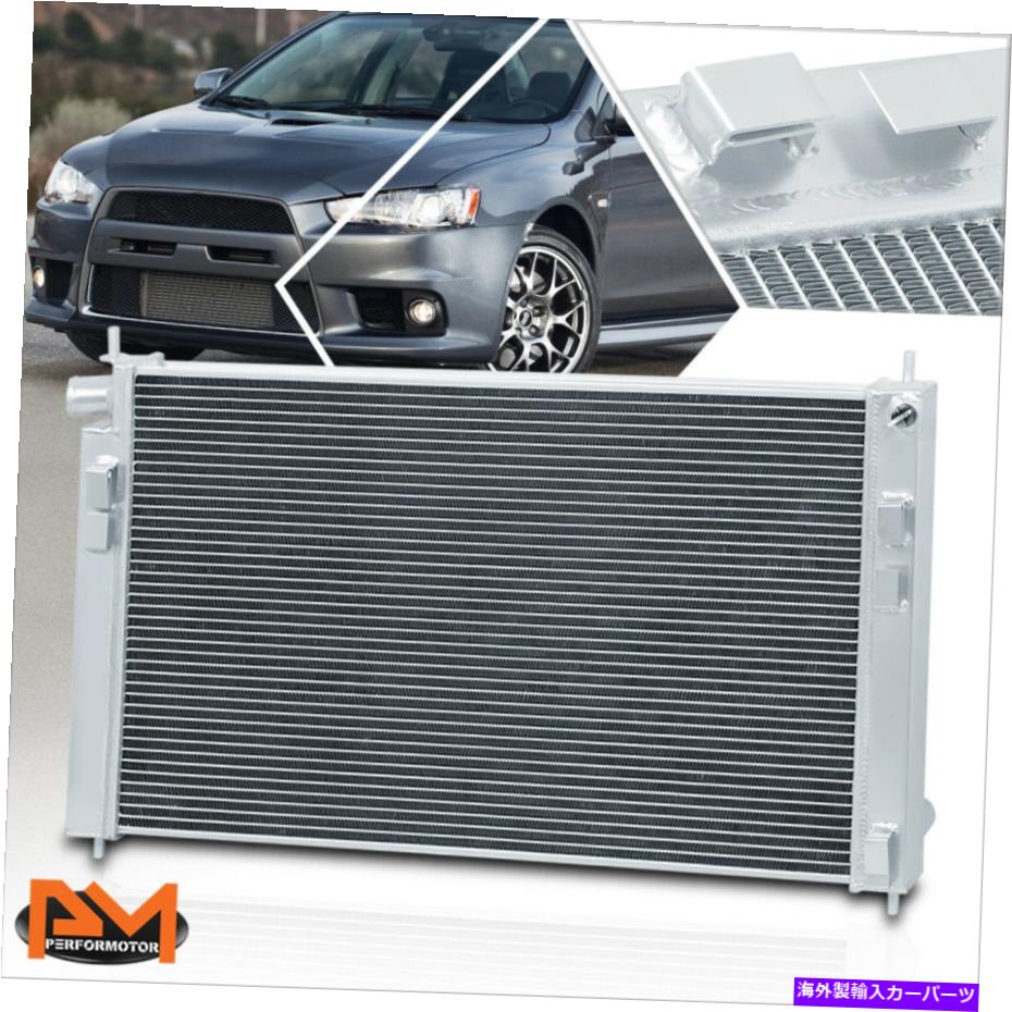 Radiator 08-15のMIT Lancer Evolution 10 EVO X MTアルミニウムコア2列冷却ラジエーター For 08-15 Mit Lancer Evolution 10 EVO X MT Aluminum Core 2-Row Cooling Radiator【並行輸入品】