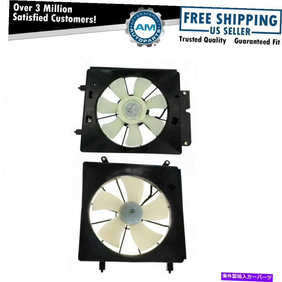Radiator 02-06ホンダCR-V CRV用のラジエーター＆ACコンデンサー冷却ファンアセンブリペア Radiator & AC Condenser Cooling Fan Assembly Pair for 02-06 Honda CR-V CRV【並行輸入品】
