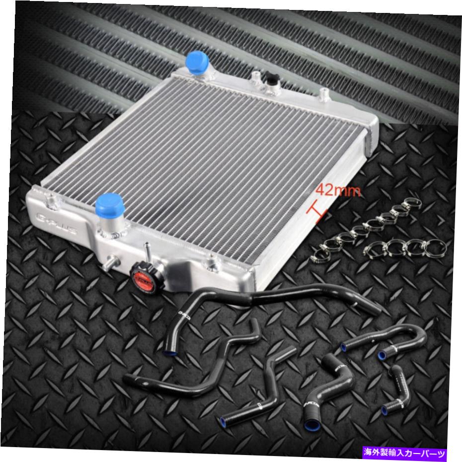 Radiator 92-00ホンダシビックB16/18タイプR +シリコンホースに適合する2列アルミニウムラジエーター 2 Row Aluminum Radiator Fit For 92-00 Honda Civic B16/18 Type R +Silicone Hose【並行輸入品】