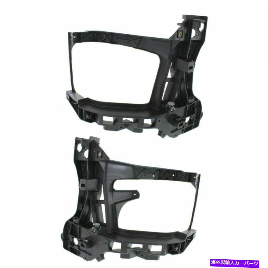 エンジンカバー 2014-2016 RAM 1500 2サイドパネルのブラックセットの左＆右ラジエーターサポート Left & Right Radiator Support For 2014-2016 Ram 1500 Black Set of 2 Side panel【並行輸入品】