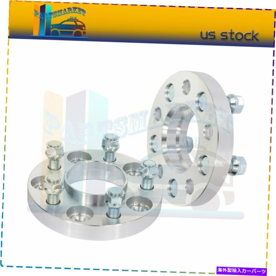スペーサー 2 PCS 5x4.5 20mmホイールスペーサーシルバー14x1.5フォードマスタングCB 70.5mm用スタッド 2 pcs 5x4.5 20mm wheel spacers silver 14x1.5 studs for Ford Mustang CB 70.5mm【並行輸入品】