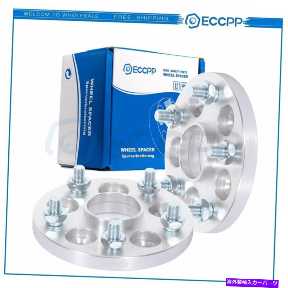 スペーサー ECCPP 2PCS 15mm 5x100?5x4.5 12x1.25スタッドホイールスペーサー用スバルシルバー ECCPP 2pcs 15mm 5x100 to 5x4.5 12x1.25 studs wheel spacers For Subaru silver【並行輸入品】