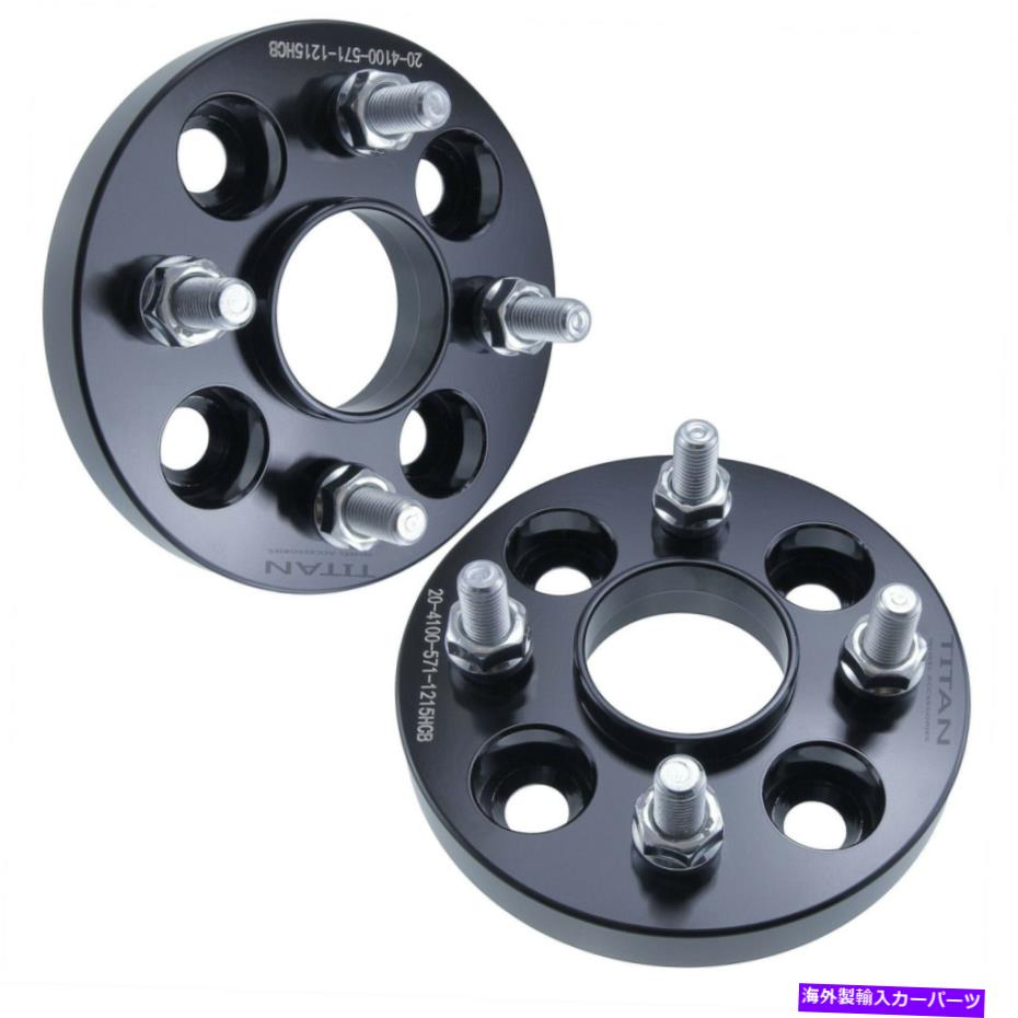 スペーサー （2）15mmハブセントリックホイールスペーサー| 4x100 w/ 57.1mmハブボア| 12x1.5スタッド (2) 15mm Hubcentric Wheel Spacers | 4x100 w/ 57.1mm Hub Bore | 12x1.5 Studs【並行輸入品】｜詳細画像