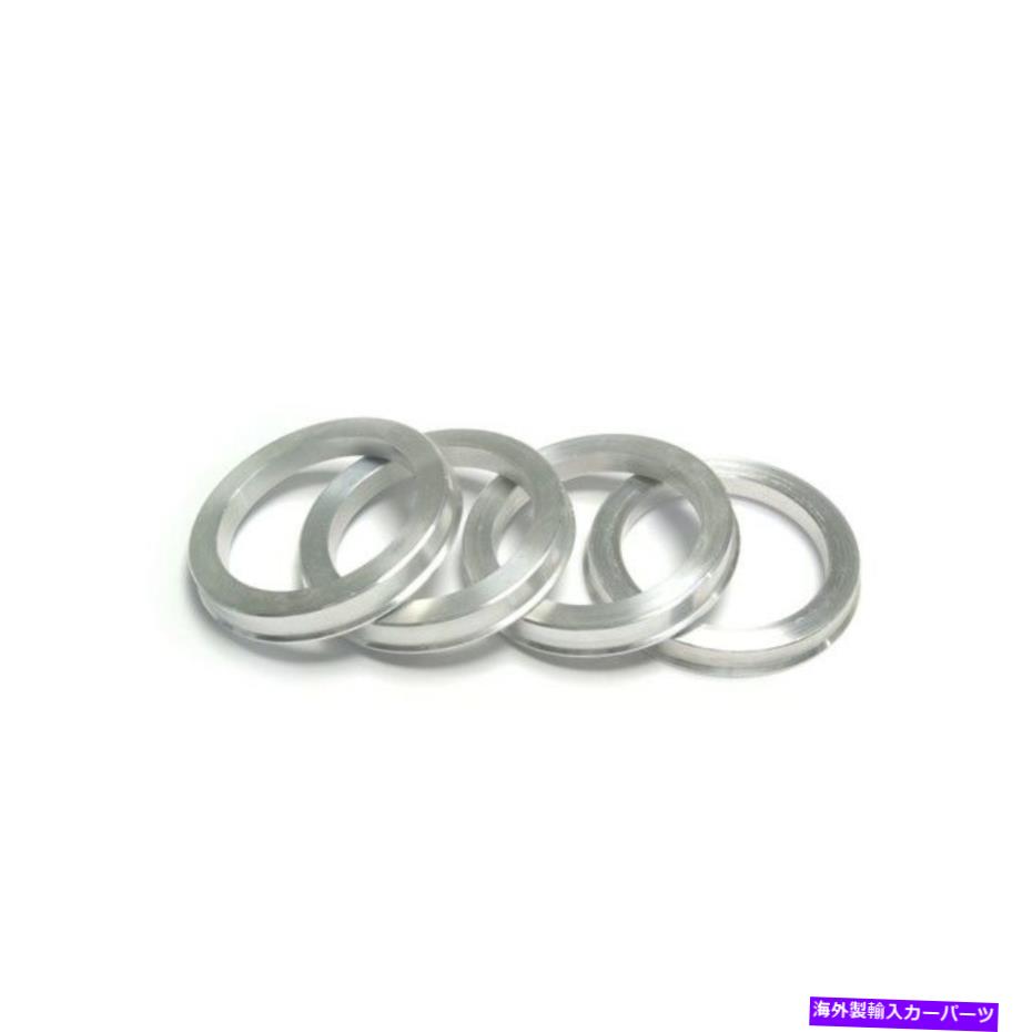 スペーサー 4 PC Audi＆VW 66.6mm OD -57.1mm IDアルミニウムセンターリングリムシルバー 4 Pc Audi & VW 66.6mm OD - 57.1mm ID Aluminum Centering Rings for Rims Silver【並行輸入品】