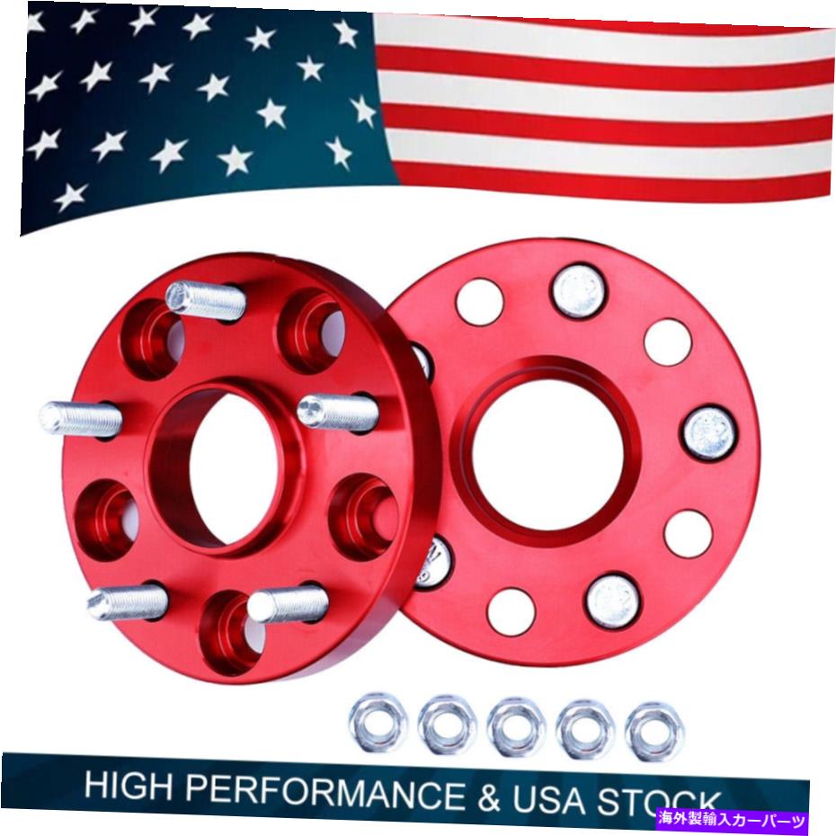 スペーサー 赤いハブ中心ホイールスペーサー5x114.3（5x4.5）66.1 CB 12x1.25 1インチ25mm US RED HUB CENTRIC WHEEL SPACERS 5x114.3 (5X4.5) 66.1 CB 12X1.25 1 INCH 25MM US【並行輸入品】 55,770円