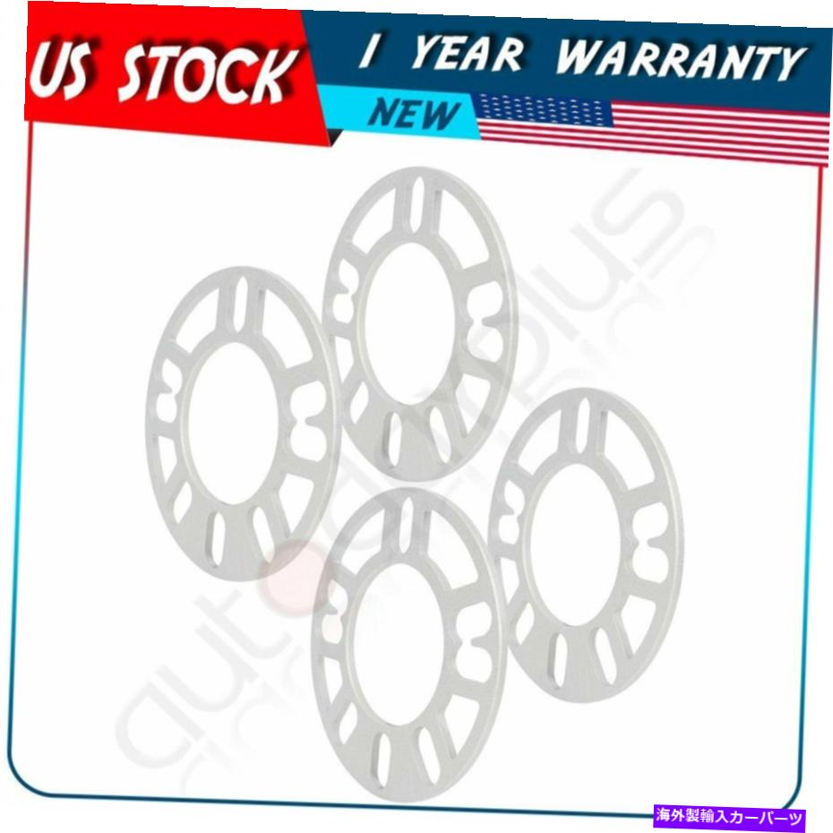 スペーサー （4）ホイールスペーサー5mm 4lugと5ラグ98?114.3mm Acura Chevrolet Ford Honda (4) Wheel Spacers 5mm 4Lug and 5Lug 98 to 114.3mm For Acura Chevrolet Ford Honda【並行輸入品】