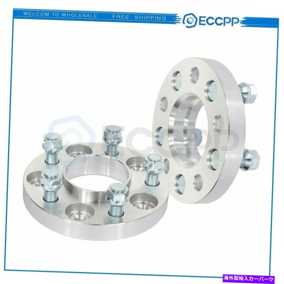 スペーサー ECCPP2 PCS 20mm 5x4.5 14x1.5スタッドホイールスペーサーフォードマスタング用シルバー ECCPP 2 pcs 20mm 5x4.5 14x1.5 studs wheel spacers silver for Ford Mustang【並行輸入品】