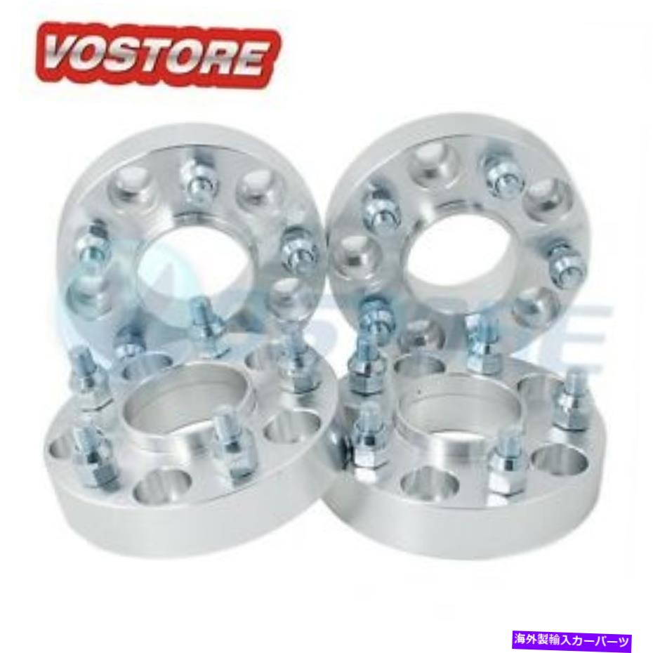 スペーサー （4）1 '' 5ラグハブセントリックホイールスペーサーアダプター5x4.5 Ford Jeep Mazda Kia (4) 1'' 5 Lug Hubcentric Wheel Spacers Adapters 5x4.5 for Ford Jeep Mazda Kia【並行輸入品】