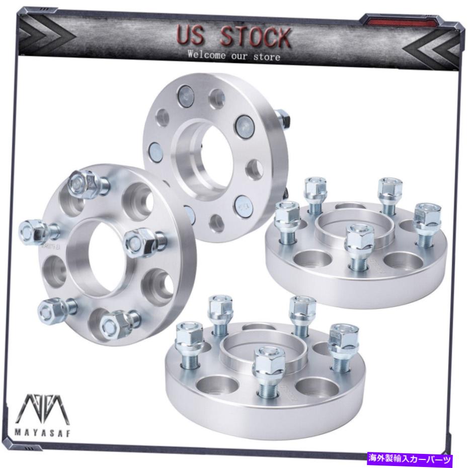 スペーサー 2/4PCSハブ中心ホイールスペーサー66.1 CB 5x114.3（5x4.5）12x1.25 1 \'\' 2/4Pcs Hub Centric Wheel Spacers 66.1 CB 5x114.3 (5X4.5) 12X1.25 1\'\'【並行輸入品】